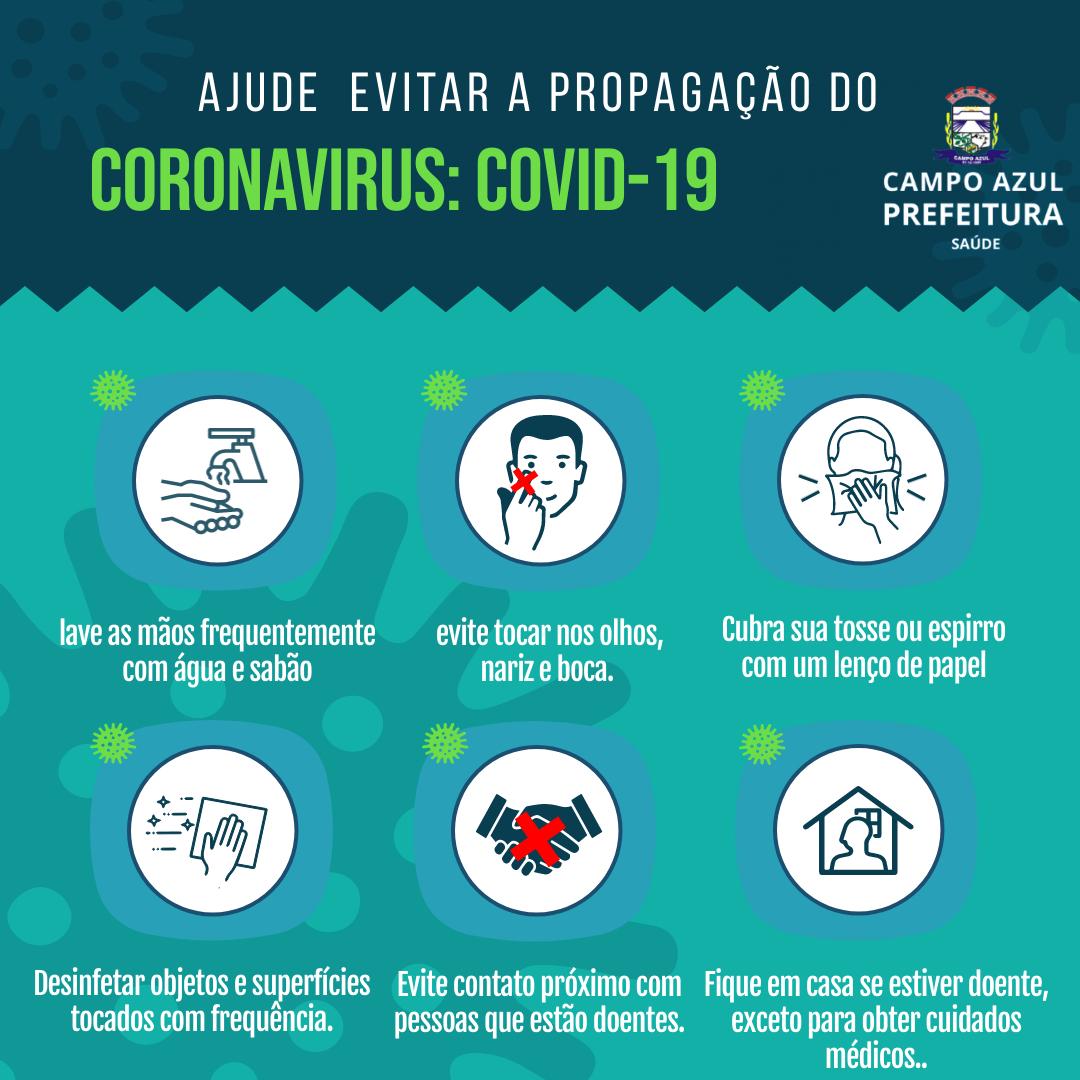 Orientações para evitar propagação da Covid-19
